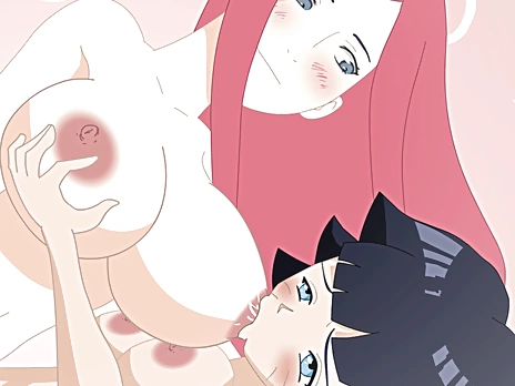 Sarada Himawari inhale Hinata Kushina boobies for…